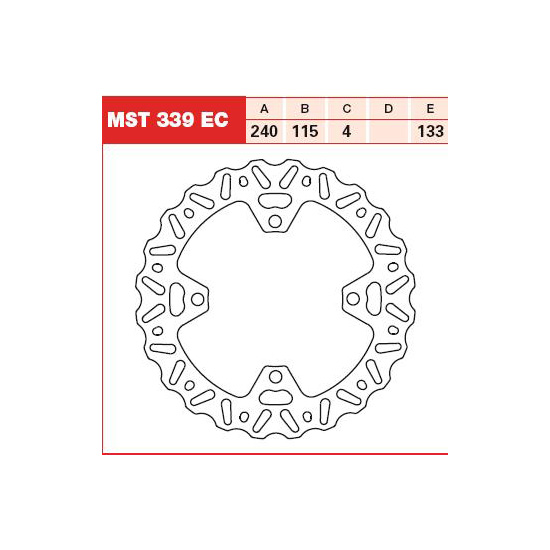 TRW Tarcza hamulcowa TRW MST339EC KAWASAKI KX 250